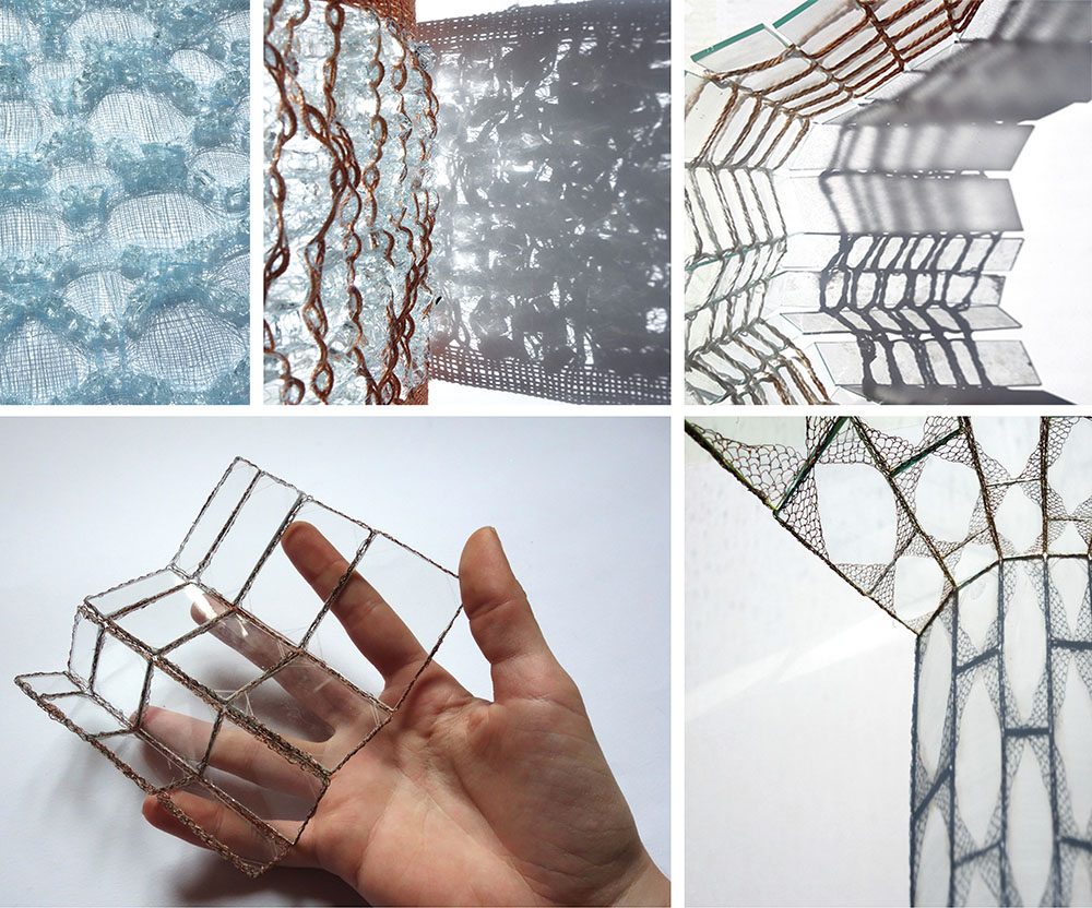 examples of my work with glass x textile