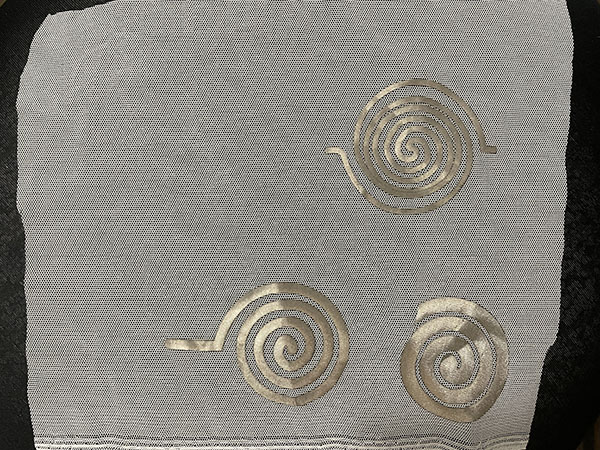 coils on fabric