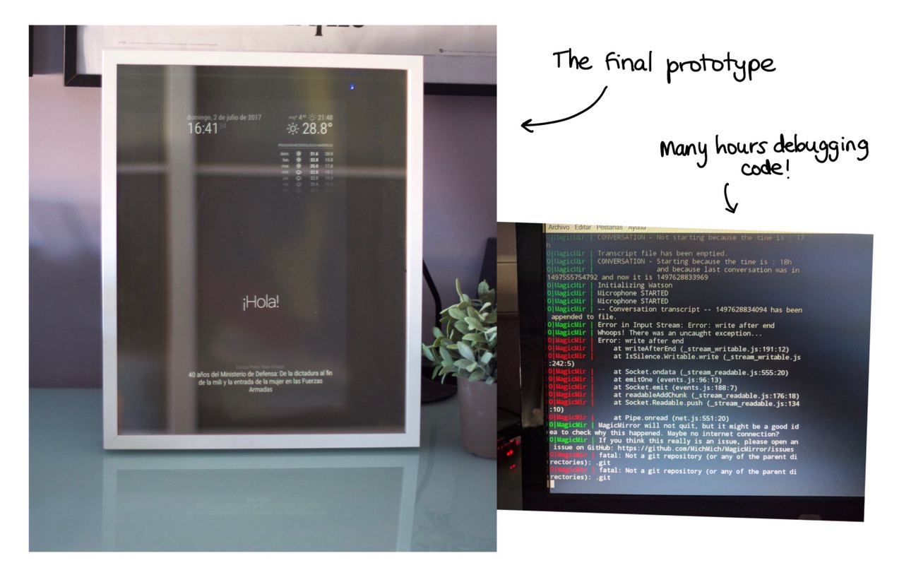 Smart mirror developed during uni