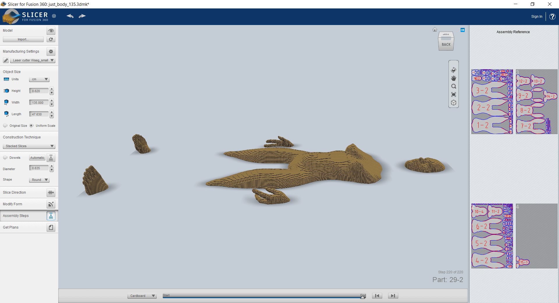 The view of the final model in Slicer