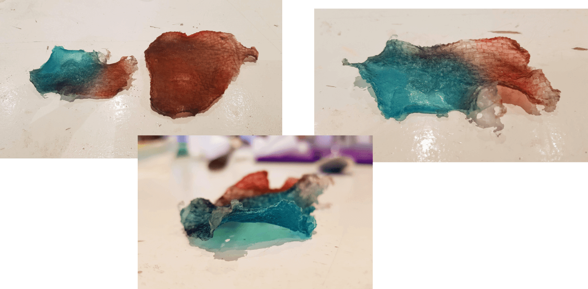 Alginate foil result after drying