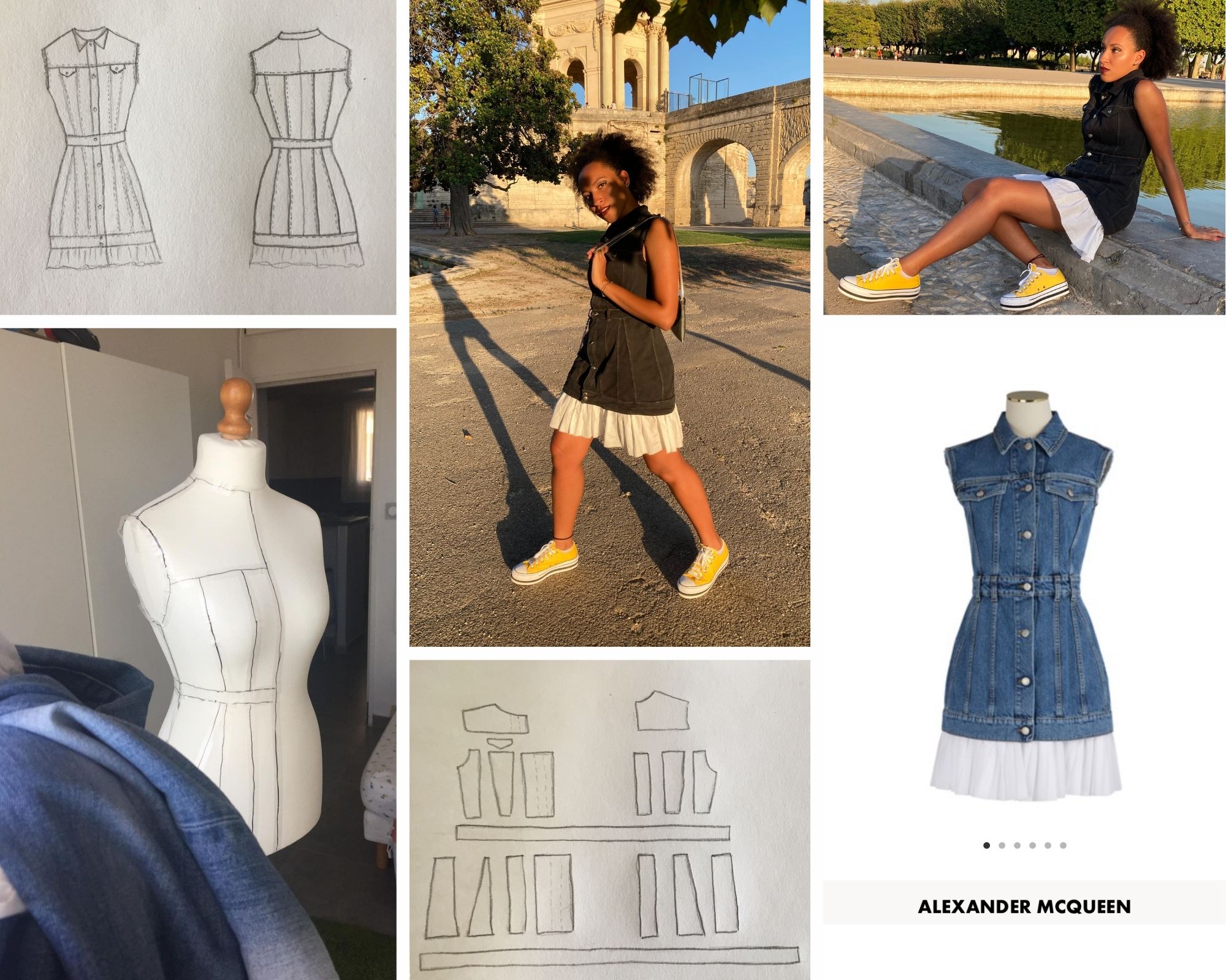 Collage jean dress