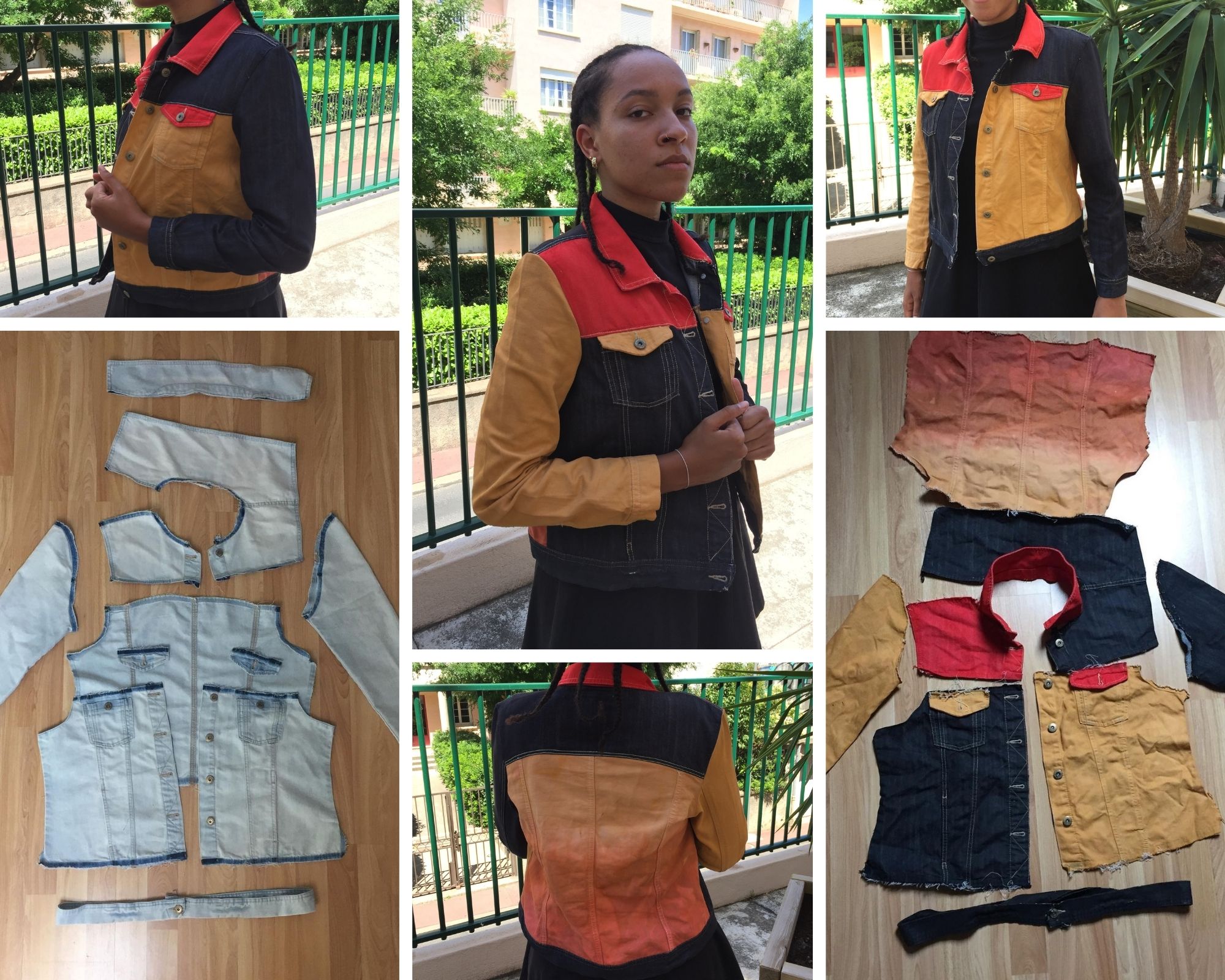 Collage jean vest