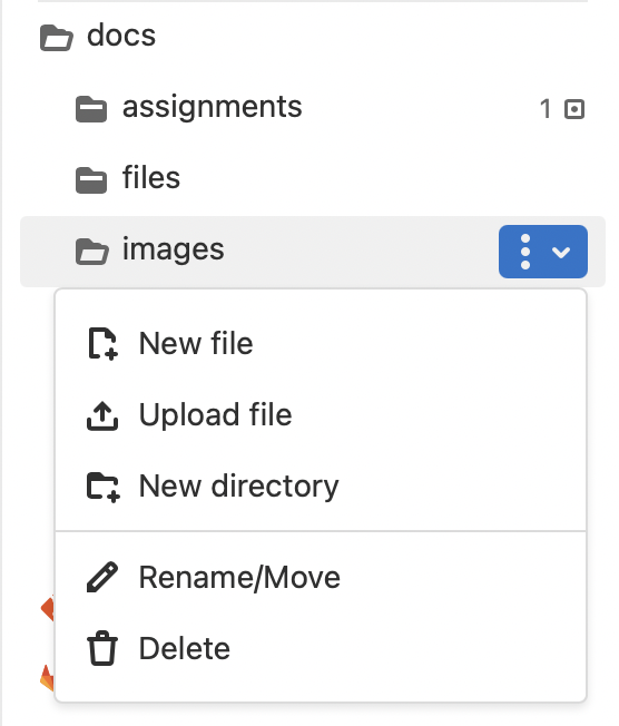 upload files, create new file /or folder