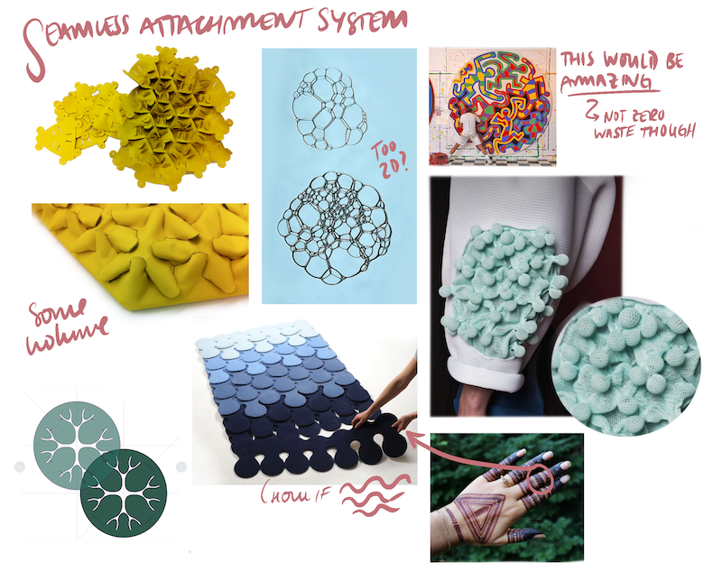 Seamless Attachment system moodboard