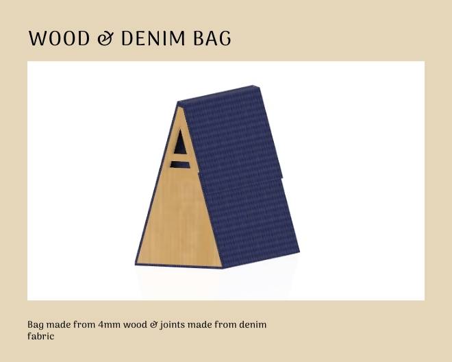 Triangular wooden Bag