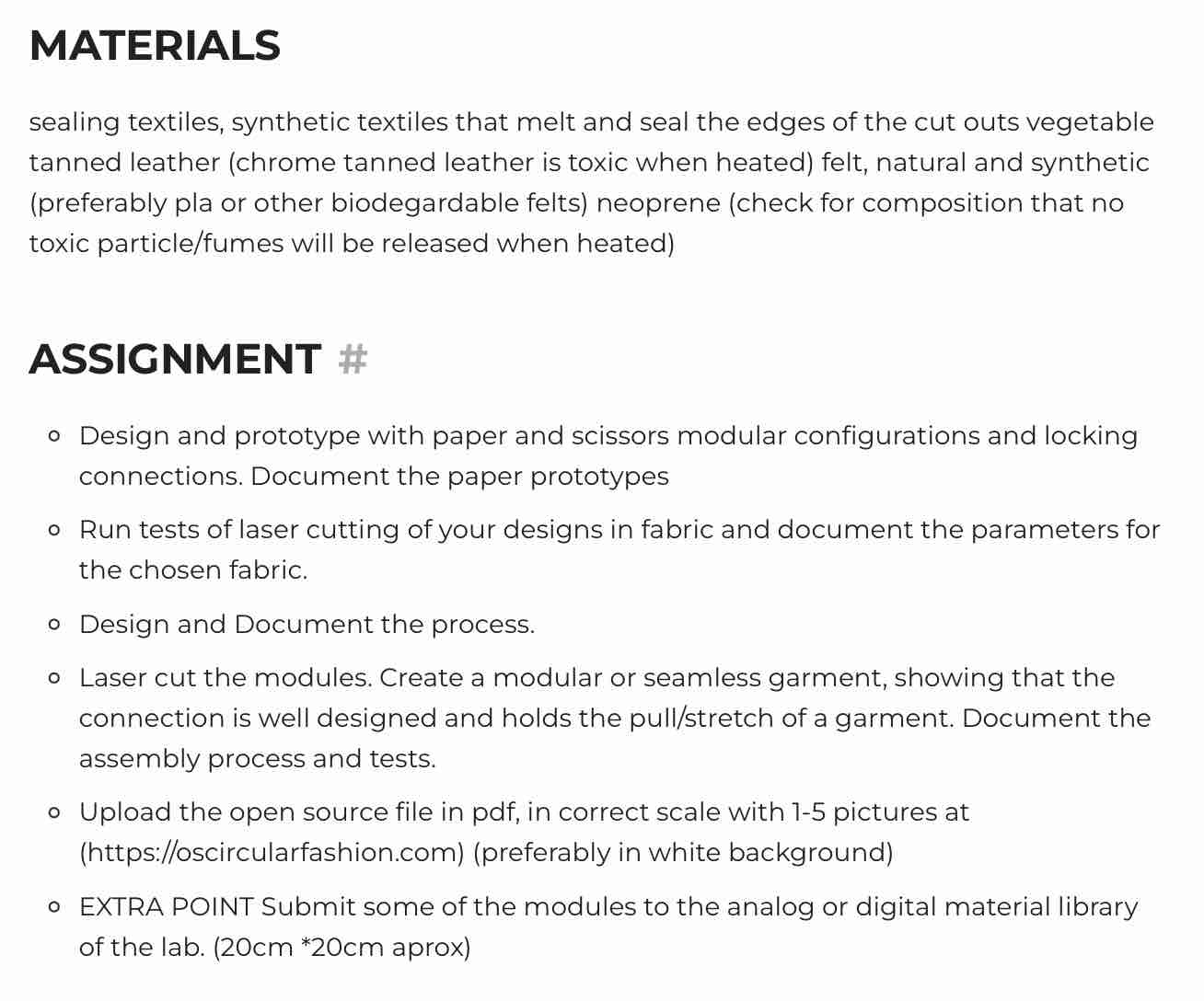 Assignment Criteria