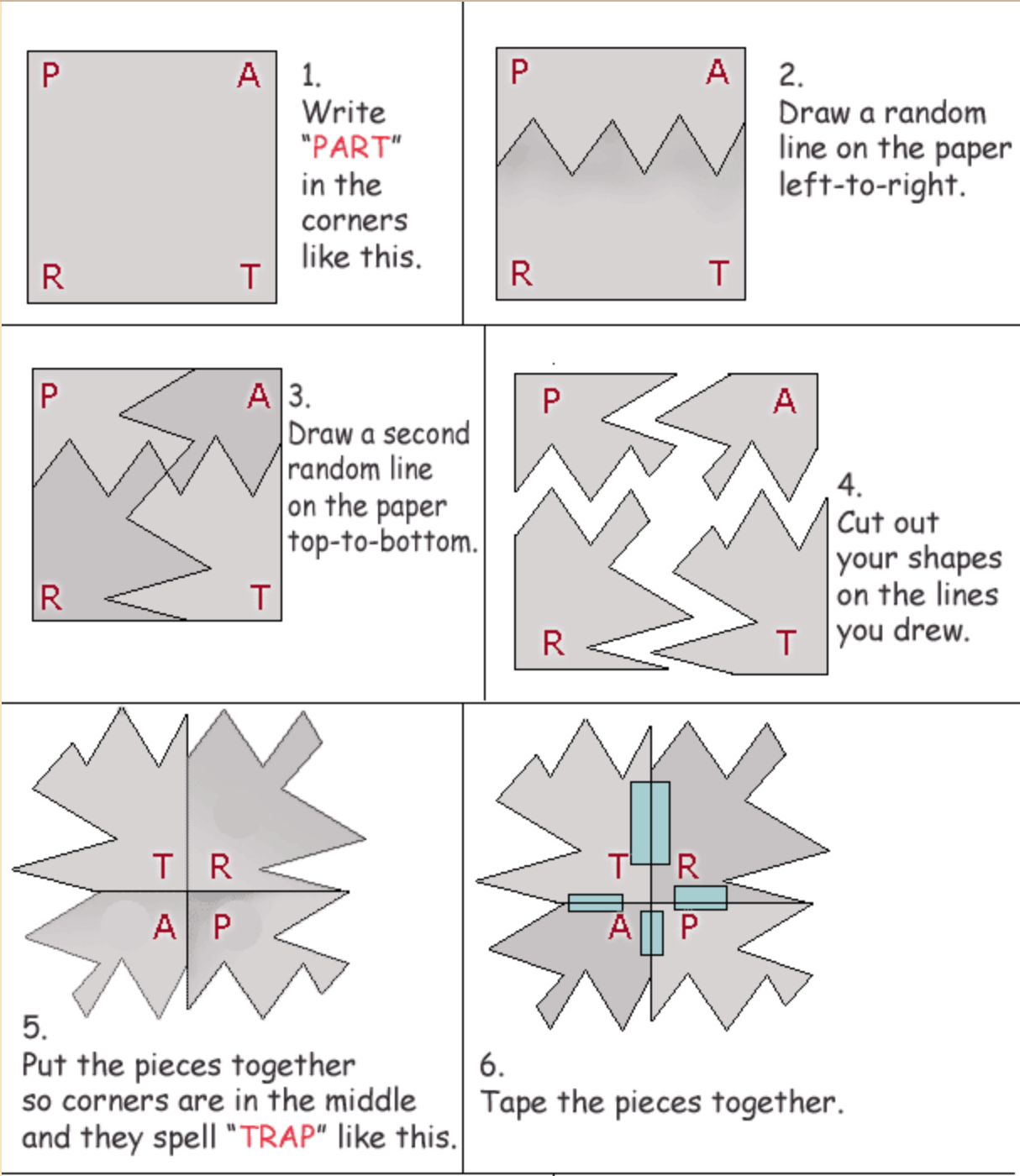 tesselations papercut method