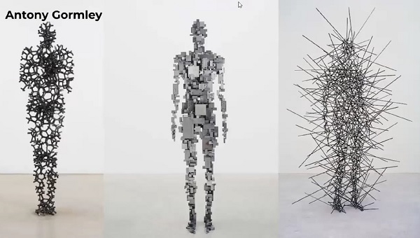 Body abstraction to lattice form by Anthony Gormley