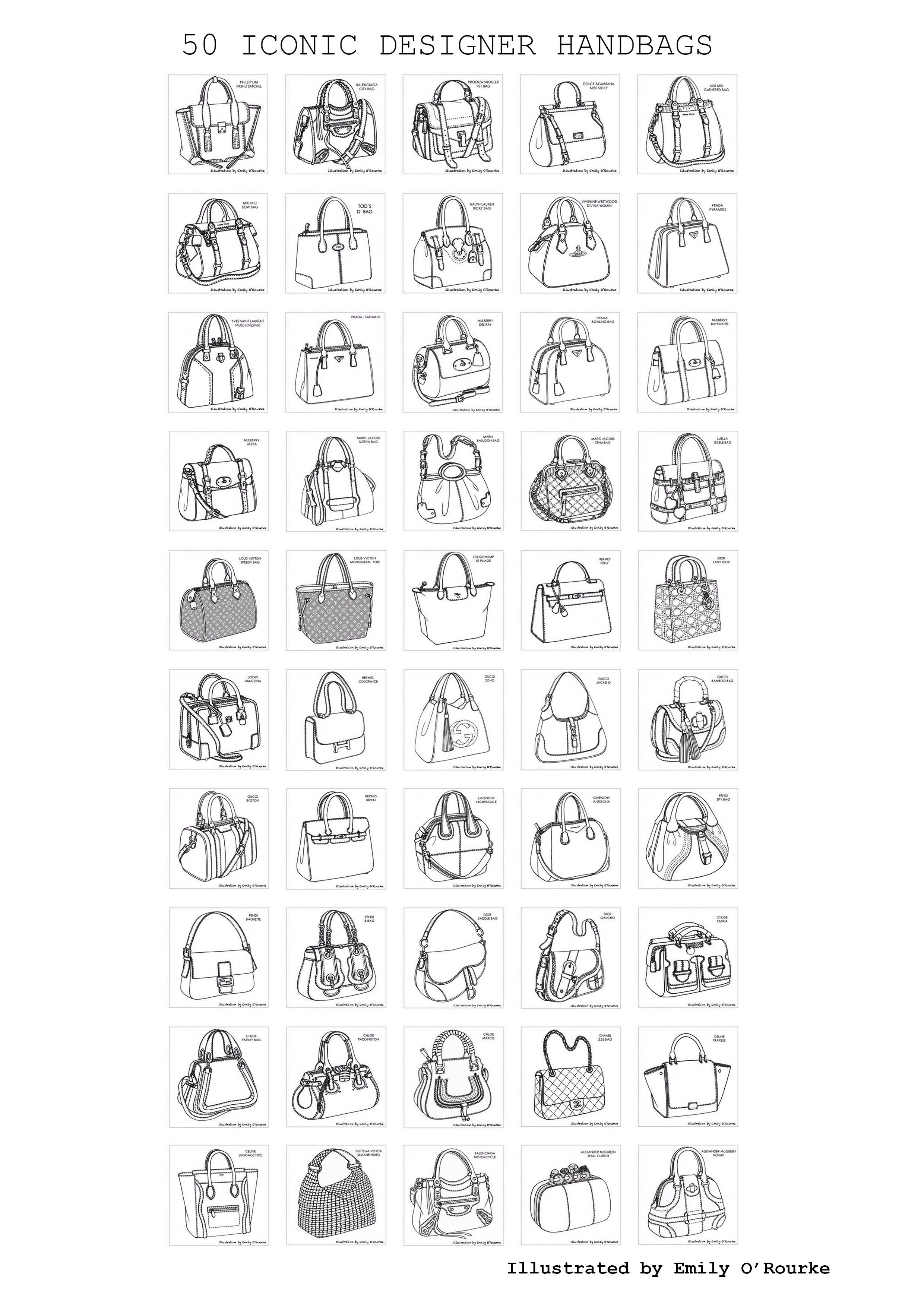 Different designer purses