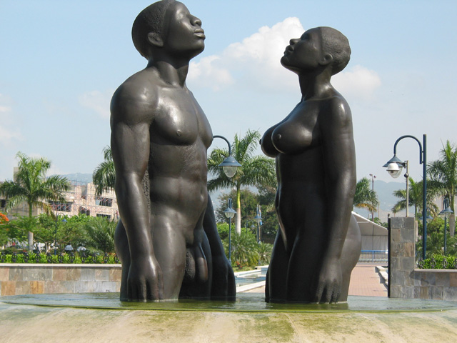 Statue Redemption Song Emancipation Park Kingston Jamaica