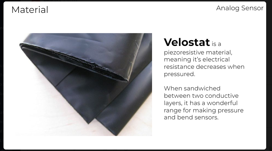 Properties of velostat