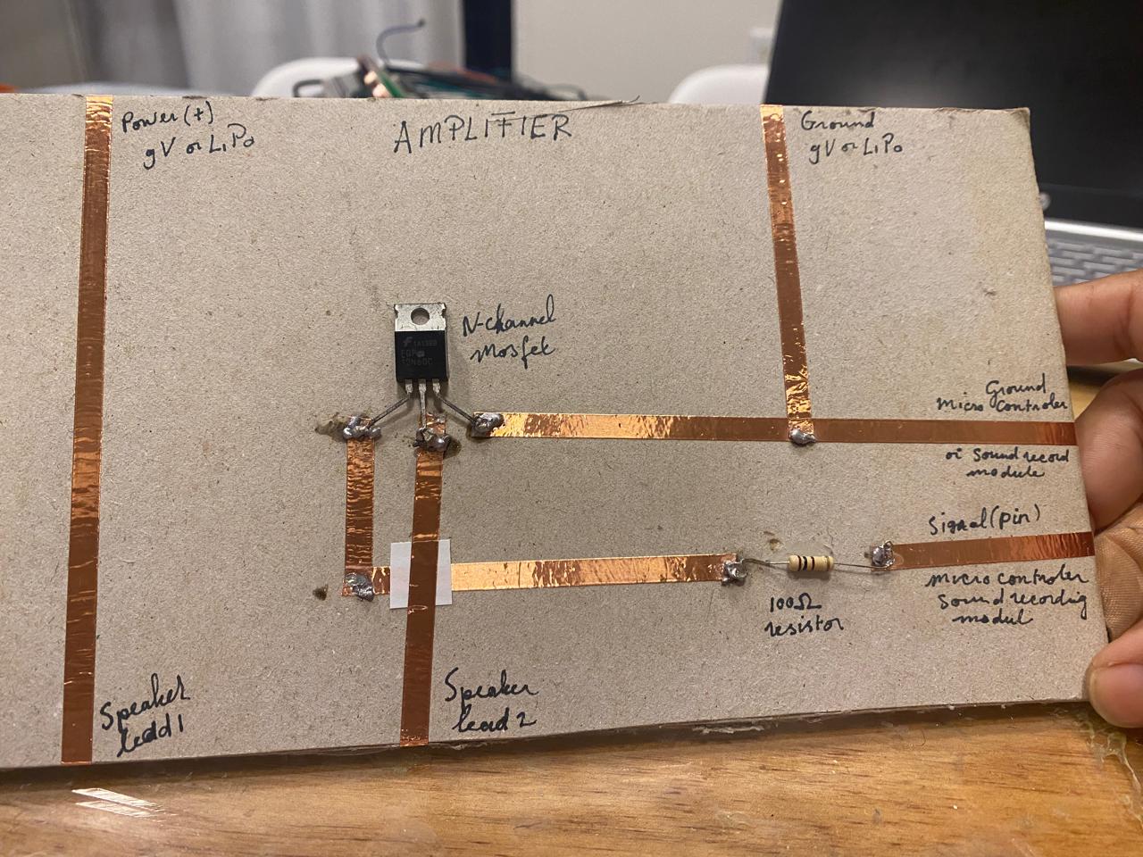 Soldered Amplifier circuit 