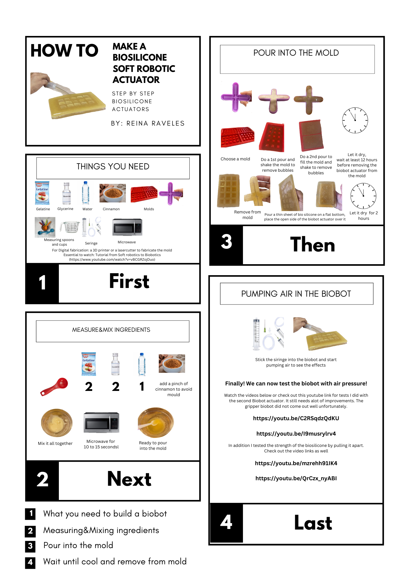 Step by step instruction on how to build a Biobot from bio silicone