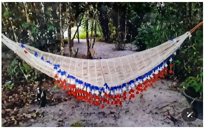 Surinamese indigenous cotton hammock