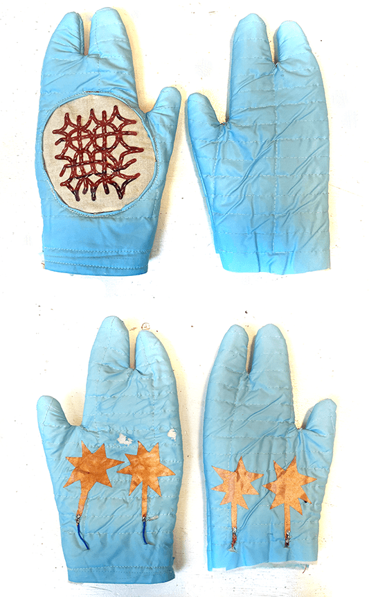 the front and back of my gloves