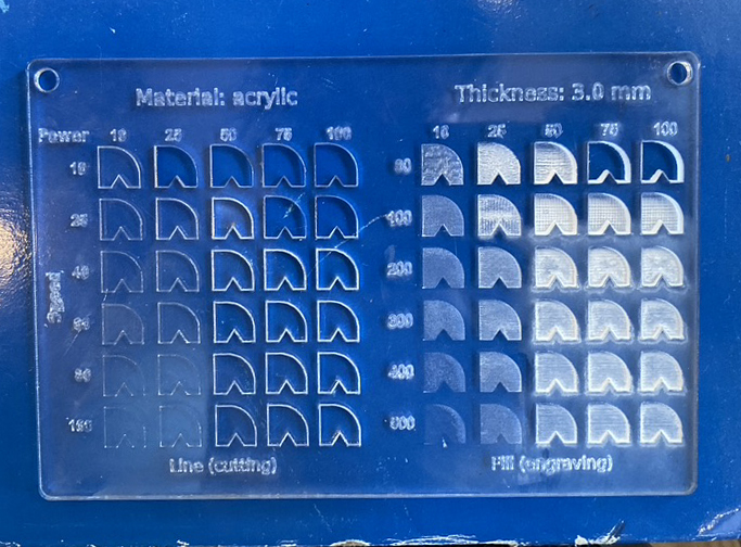 laser settings