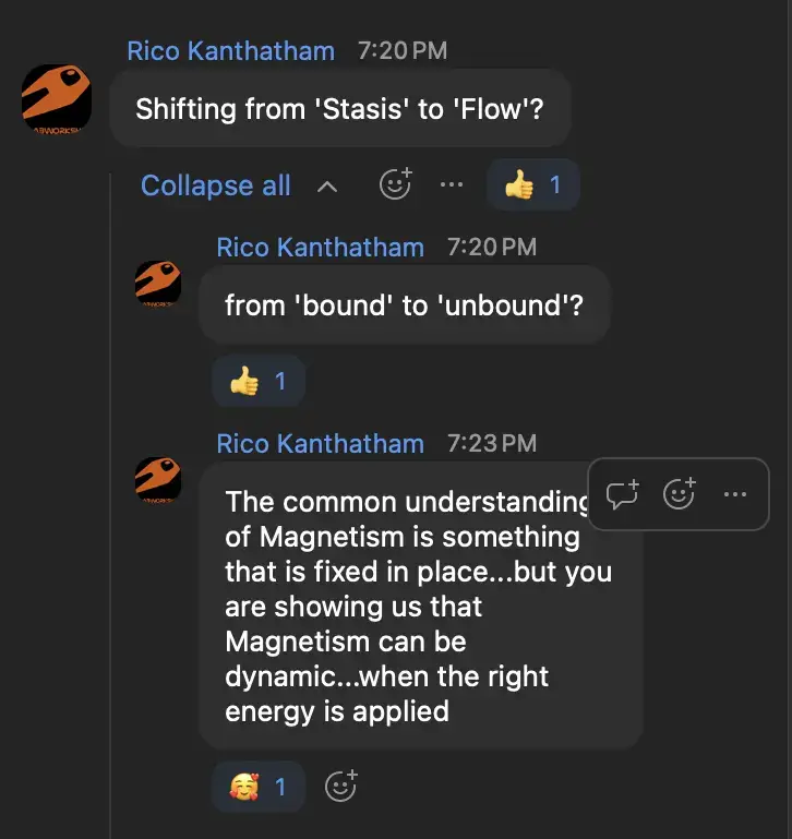 Feedback in Zoom chat messages