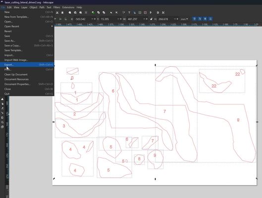export to Laser cutting