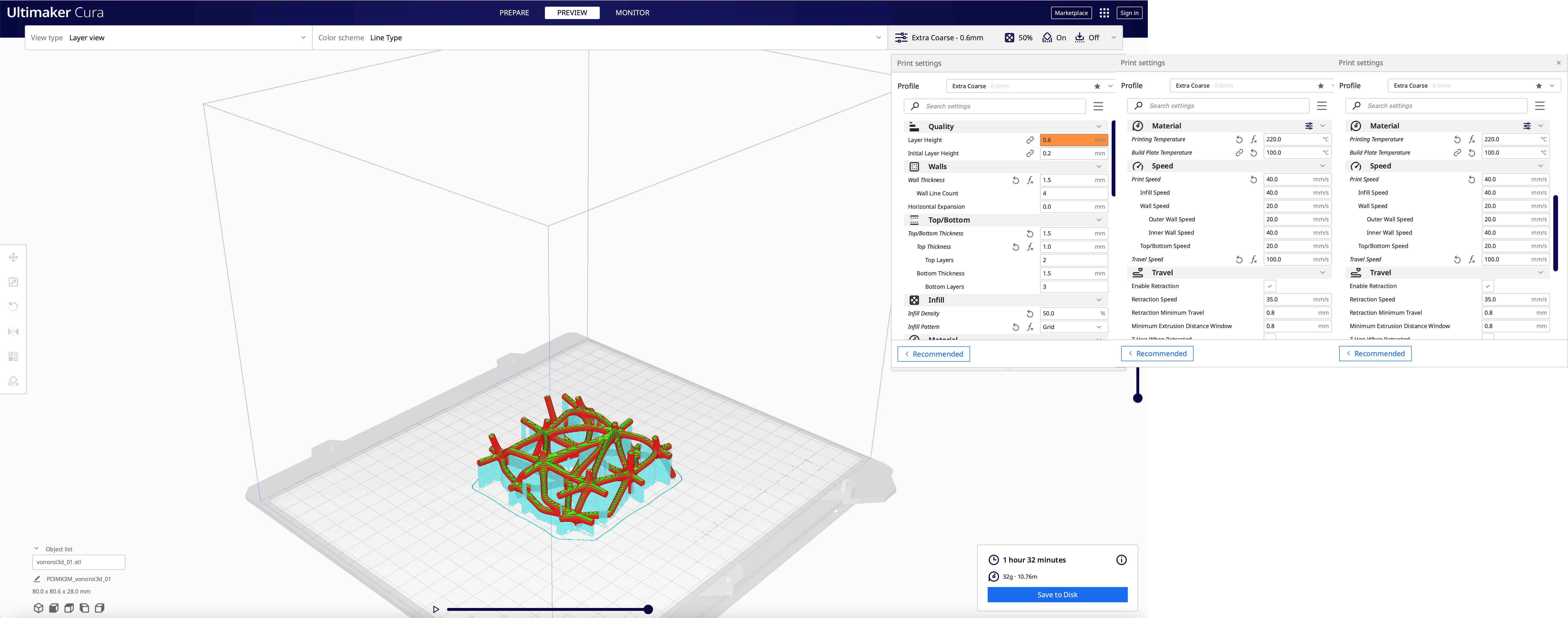 CURA settings for voronoi 3D_2