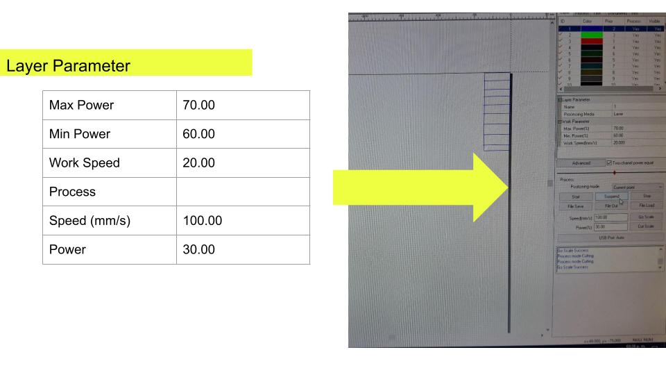 Laser Cutter Paramter 