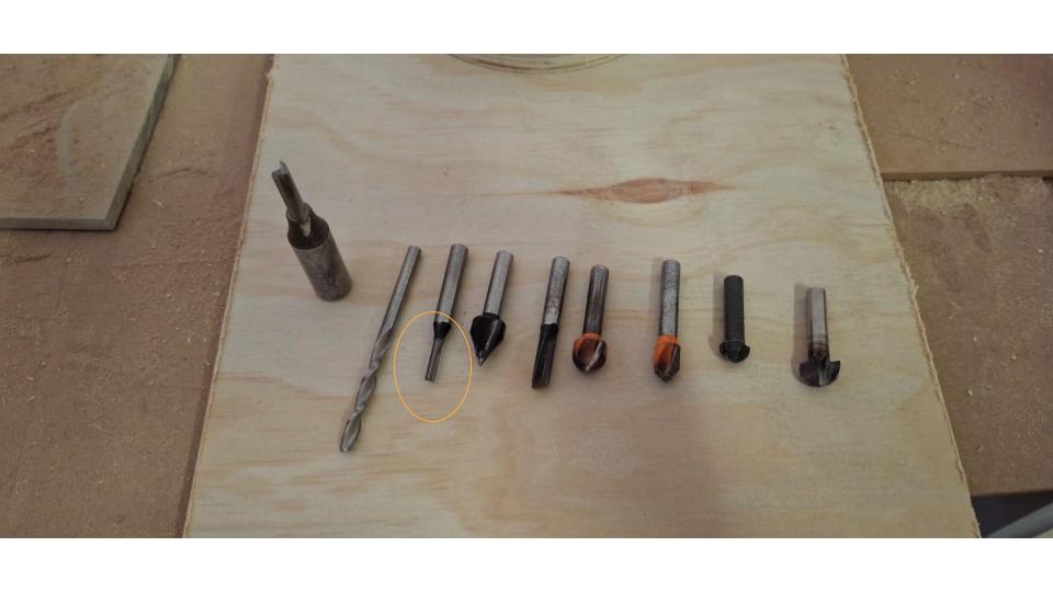 Cutting tools used during the CNC milling process