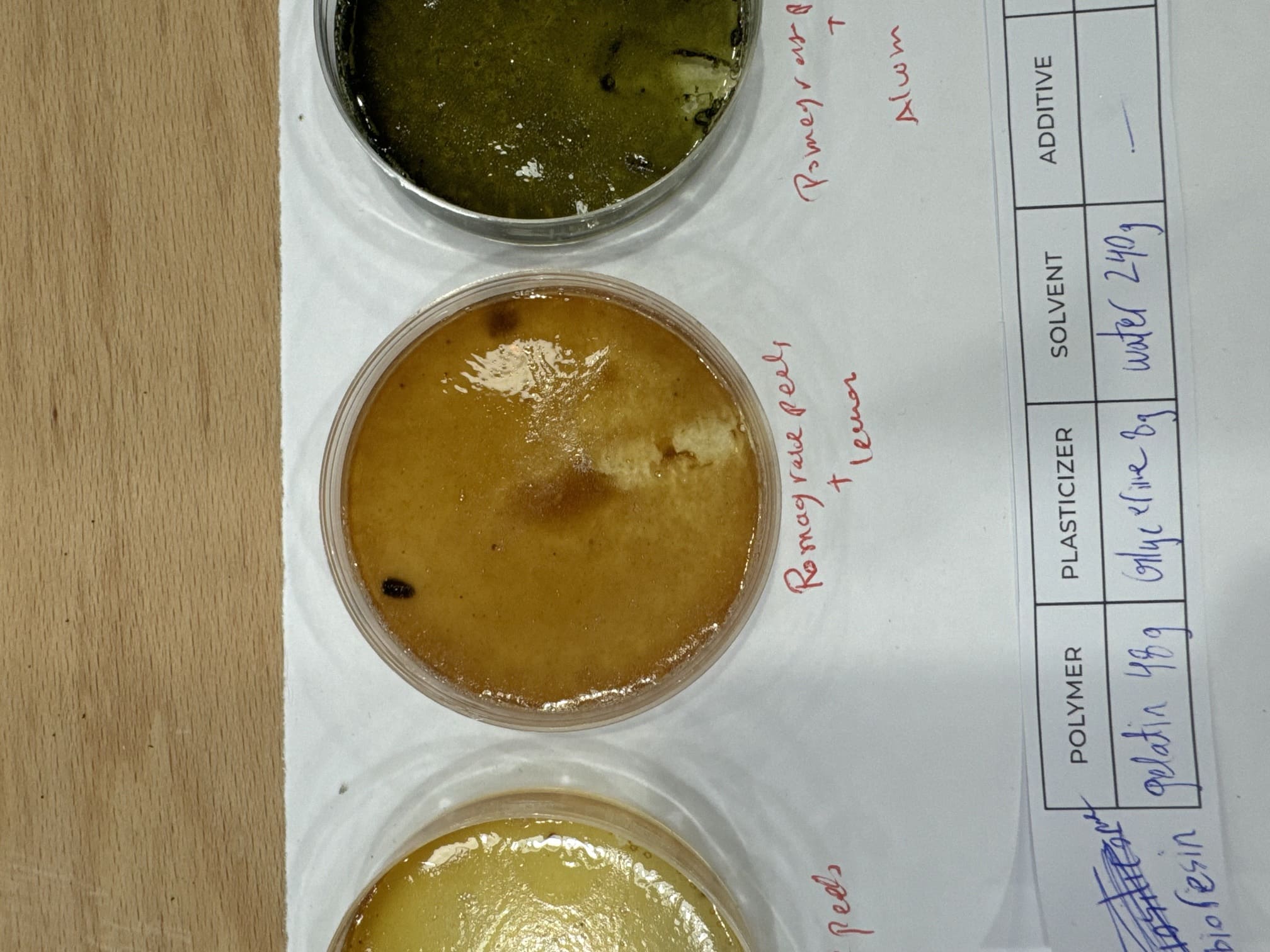 Gelatine Bioresin Pomegranate Peels 2