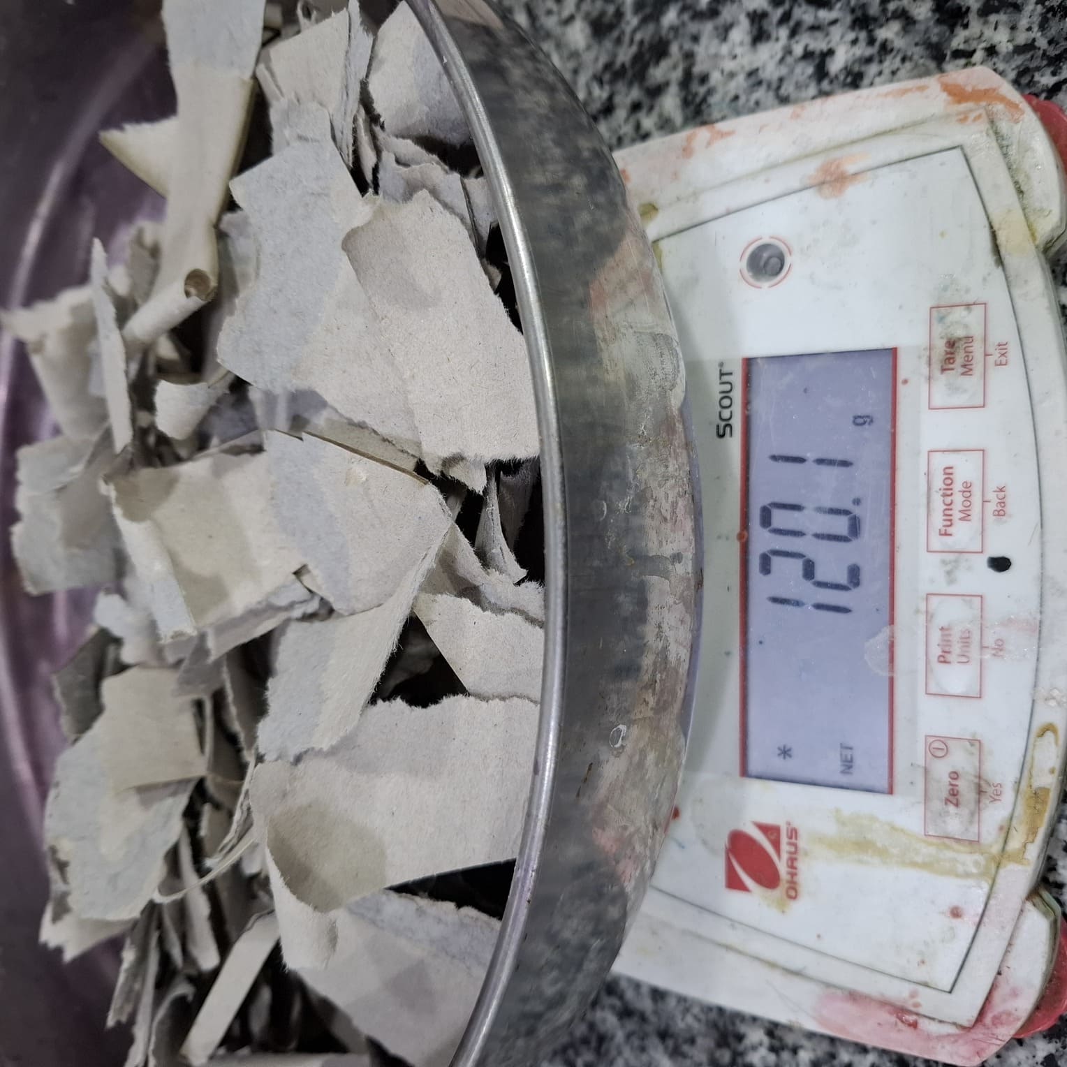 Weighing Cardboard