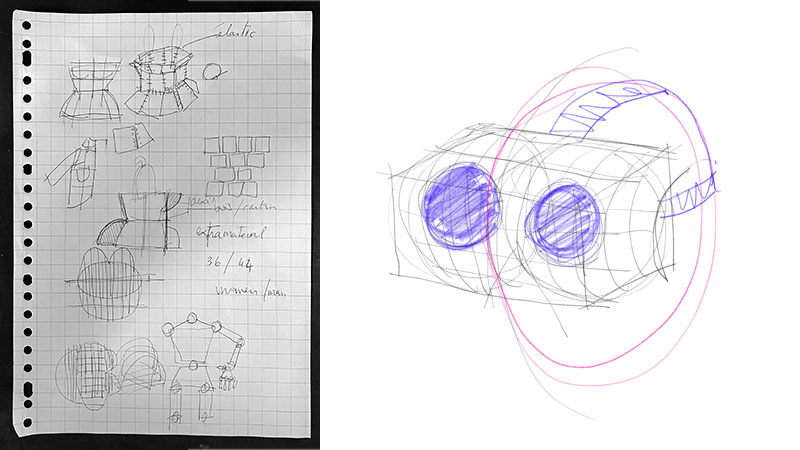 Sketches on paper and on Fresco/iPad by Annabel Fournier
