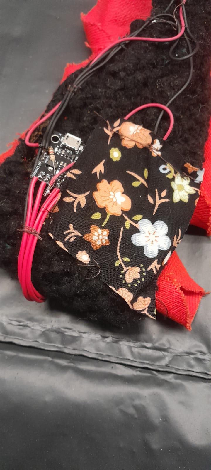 Final assembly under fabric