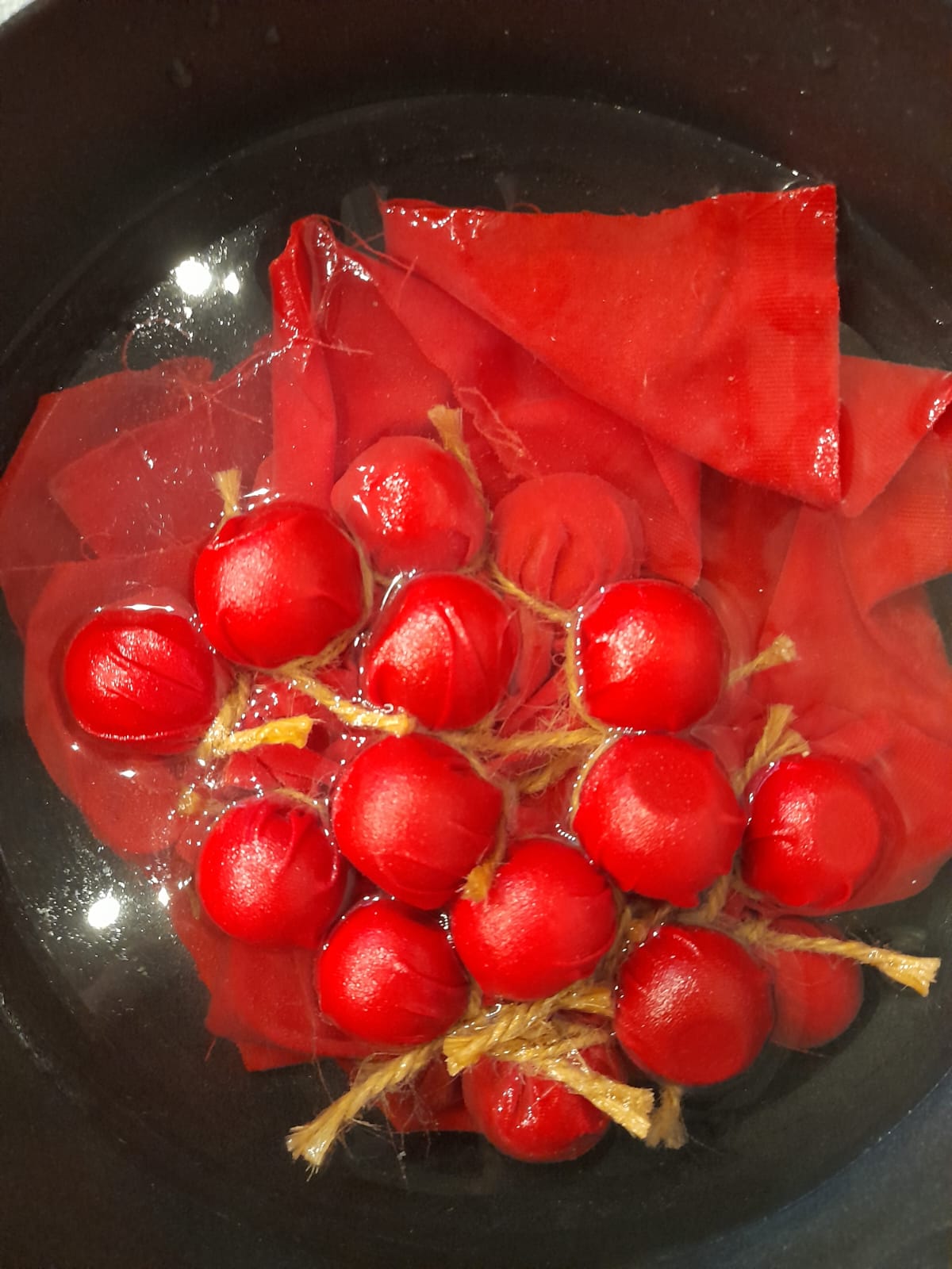 Crystallized textile surface detail