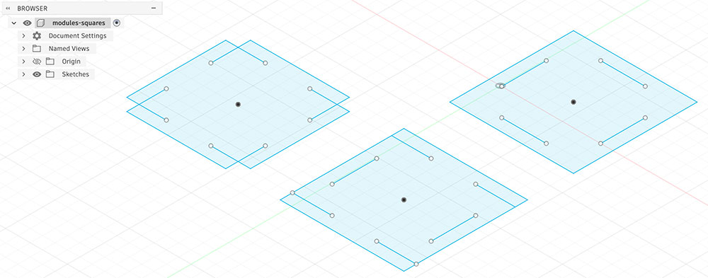 Fusion screenshot: Multiple squares