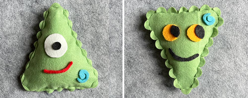 Finished green plushie