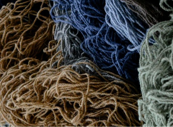 Textiles threads af different colors. A possibility to transform what ever you imagine