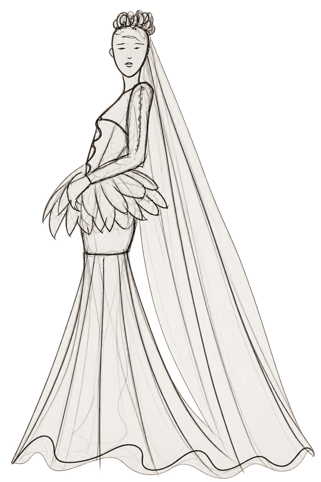 Early fashion sketch for Inoscula