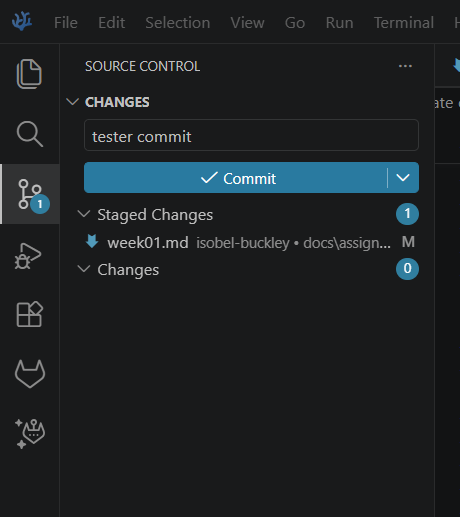 screenshot of desktop showing offline gitlab commit process