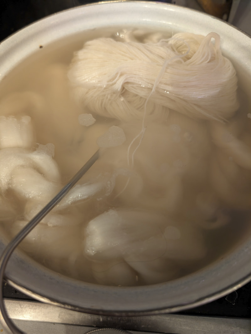 Washing the fibres