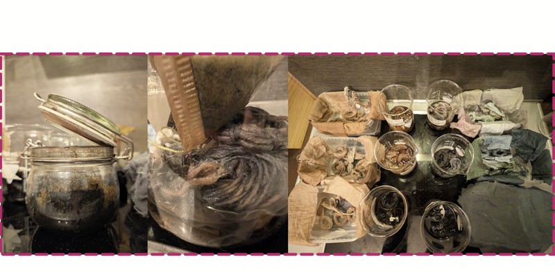 Iron acetate dyeing
