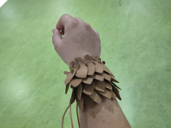 Worn scale structure on the arm