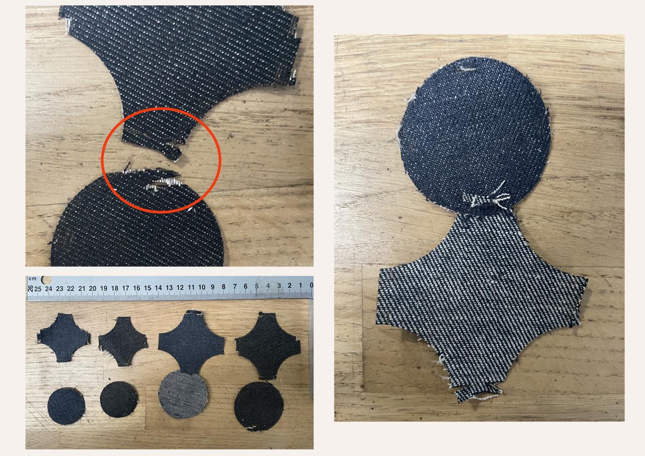 Samples modules of jeans