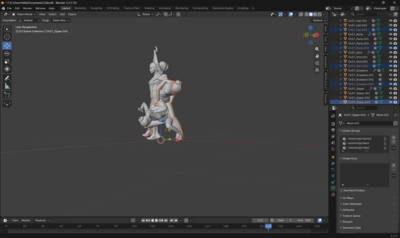 Selecting the poses in Blender