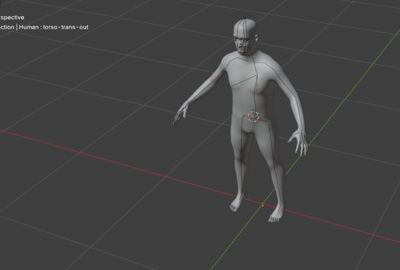 Initial experiments with human characters in Blender