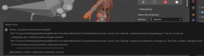 Retargeting the animation